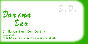 dorina der business card